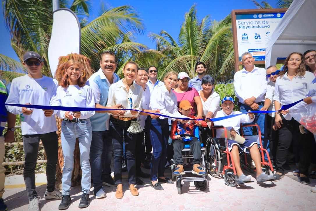 Lili Campos inauguró la playa inclusiva de Punta Esmeralda